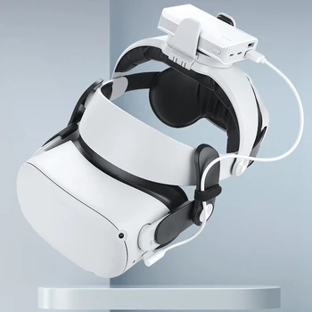 Elito Galvos Dirželis Oculus Quest 2 Ausinės Su Baterijų Laikiklis Reguliuojamo Slėgio Galvos Dirželis Oculus Quest 2 Priedai