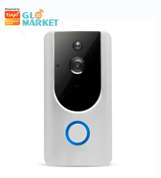 Glomarket Tuya 1080p Wifi Smart Video Doorbell Belaidį durų skambutį Su Kamera, Domofonas Belaidžio Žiedas Doorbell Smart Home
