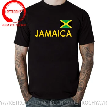 Vintage Marškinėliai JAMAICA Marškinėliai Schwarz/gelb Mit Flagge Marškinėliai Vyrams Jamaika Rasta Reggae Prekės ženklo T Marškinėliai Mados Drabužiai